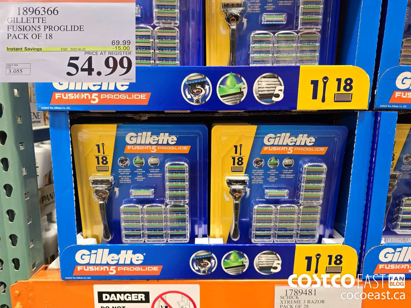 1896366 GILLETTE FUSION5 PROGLIDE PACK OF 18 ($15.00 INSTANT SAVINGS EXPIRES ON 2025-06-22) $54.99