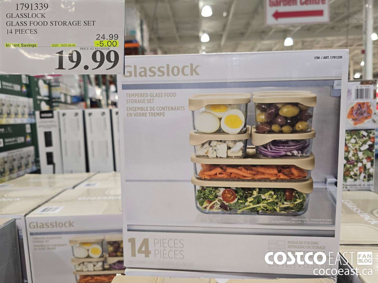 1791339 GLASSLOCK GLASS FOOD STORAGE SET 14 PIECES ($5.00 INSTANT SAVINGS EXPIRES ON 2025-06-08) $19.99