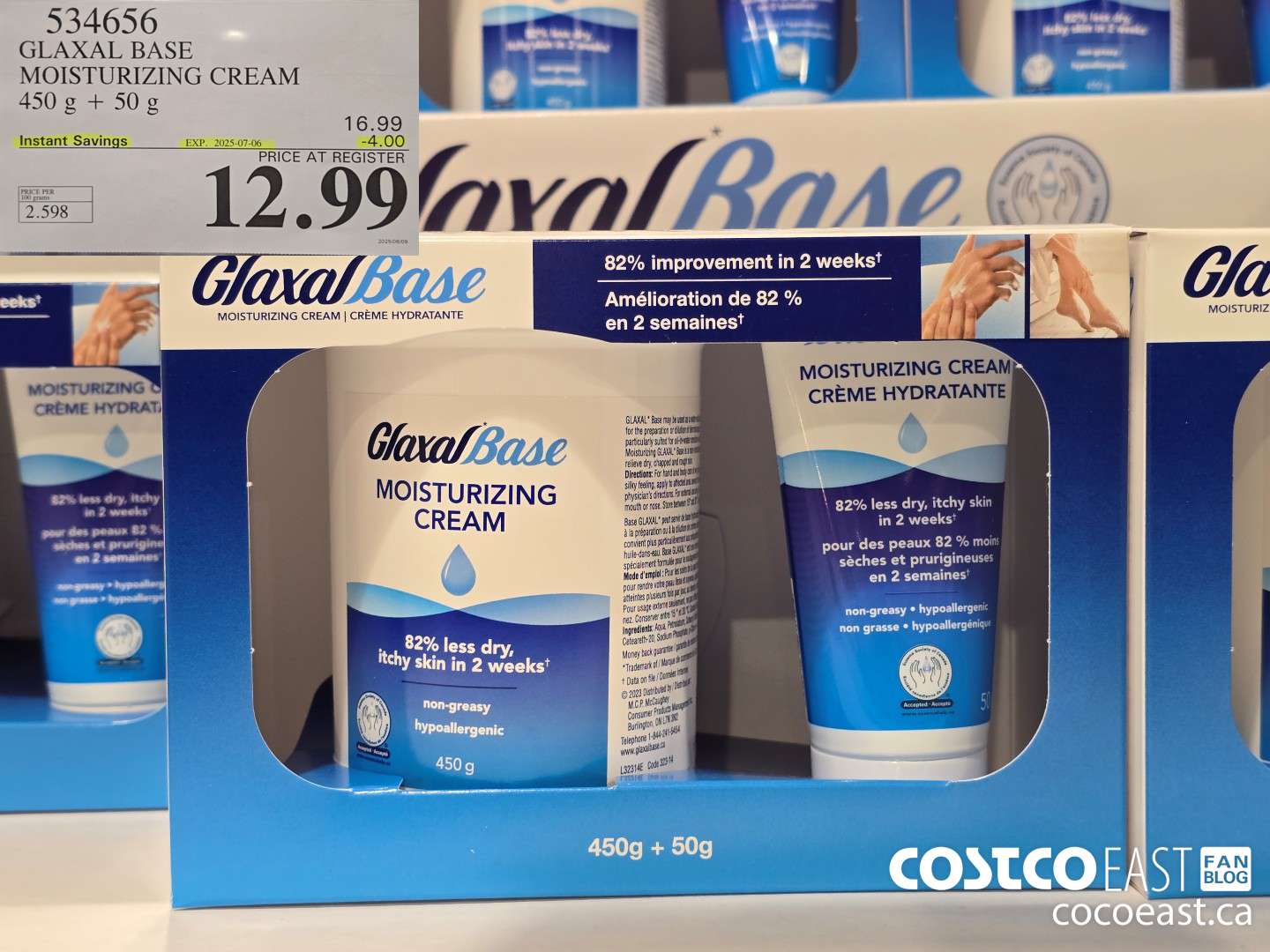 534656 GLAXAL BASE CREAM 450G + 50G ($4.00 INSTANT SAVINGS EXPIRES ON 2025-07-06) $12.99