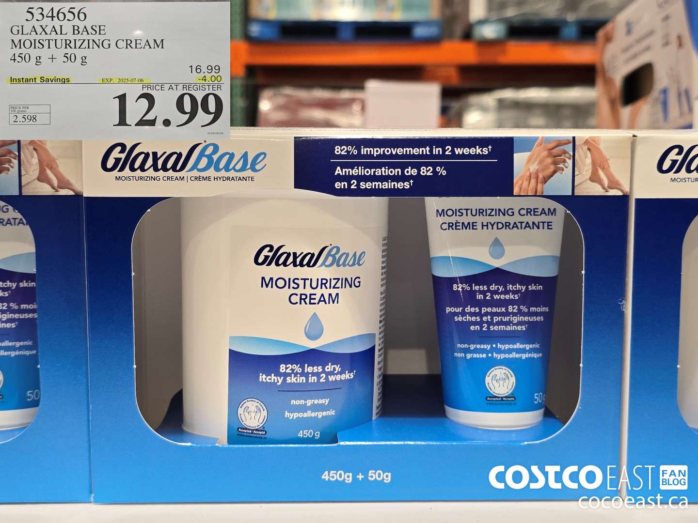 534656 GLAXAL BASE CREAM 450G + 50G ($4.00 INSTANT SAVINGS EXPIRES ON 2025-07-06) $12.99