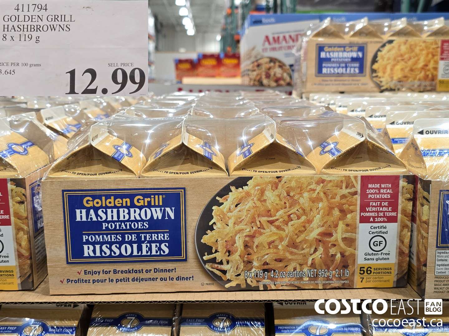 411794 GOLDEN GRILL HASHBROWNS 8 X 119G $12.99