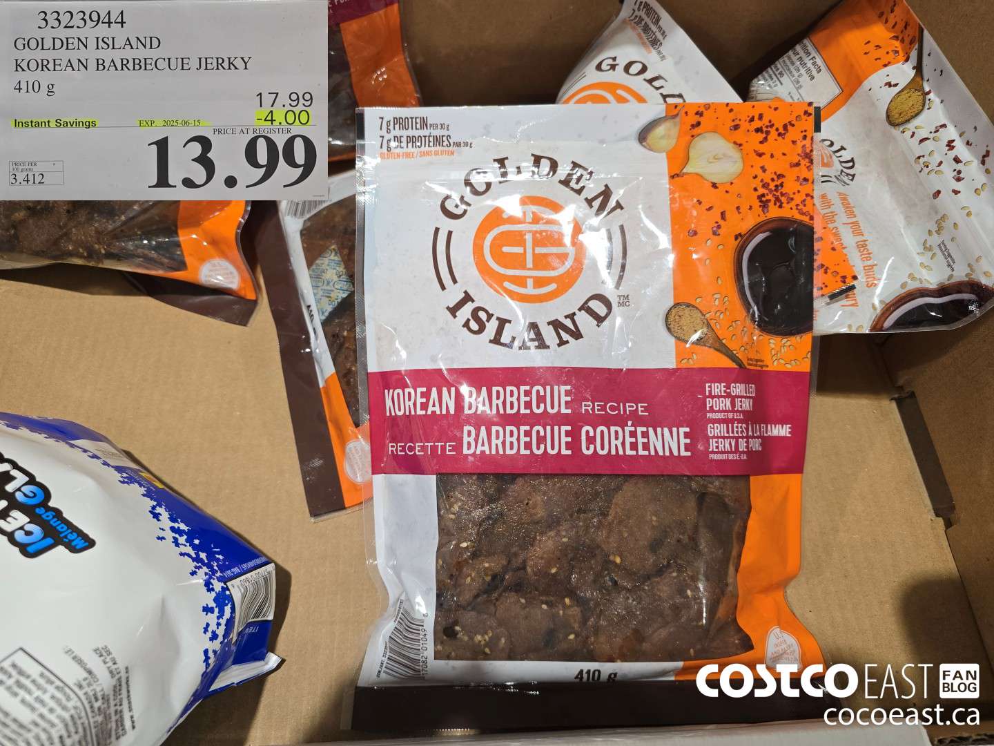 3323944 GOLDEN ISLAND KOREAN BARBECUE JERKY 410 g ($4.00 INSTANT SAVINGS EXPIRES ON 2025-06-15) $13.99