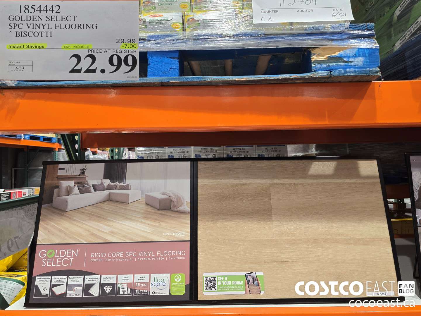 1854442 GOLDEN SELECT SPC VINYL FLOORING BISCOTTI ($7.00 INSTANT SAVINGS EXPIRES ON 2025-07-06) $22.99