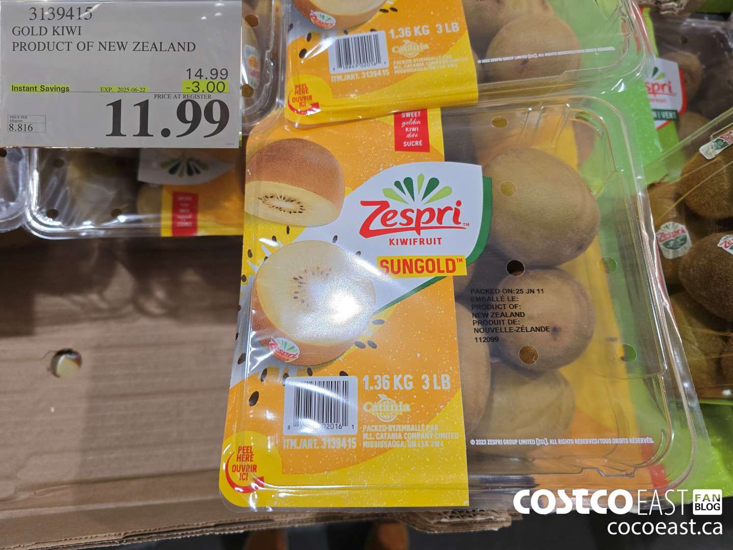 3139415 GOLD KIWI FRUIT PRODUCT OF NEW ZEALAND ($3.00 INSTANT SAVINGS EXPIRES ON 2025-06-22) $11.99