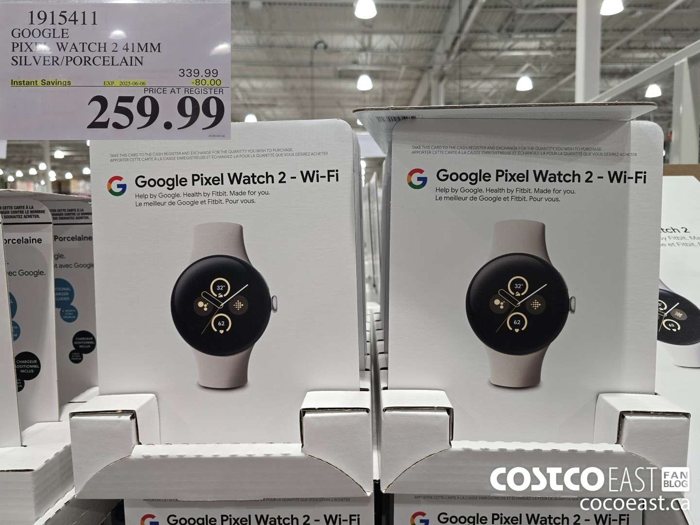 1915411 GOOGLE PIXEL WATCH 2 41MM SILVER/PORCELAIN ($80.00 INSTANT SAVINGS EXPIRES ON 2025-06-06) $259.99