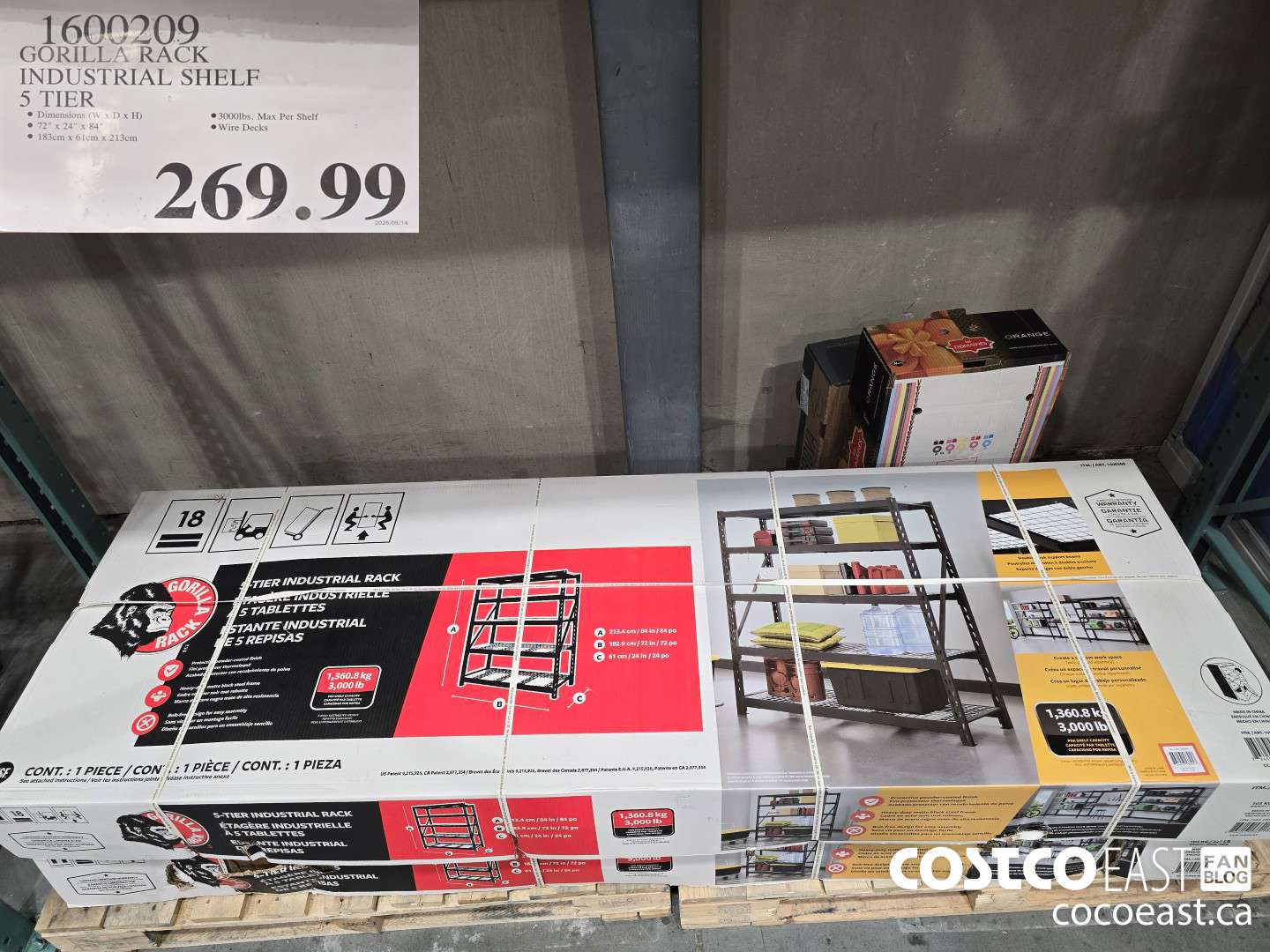 1600209 GORILLA RACK INDUSTRIAL SHELF 5 TIER $269.99