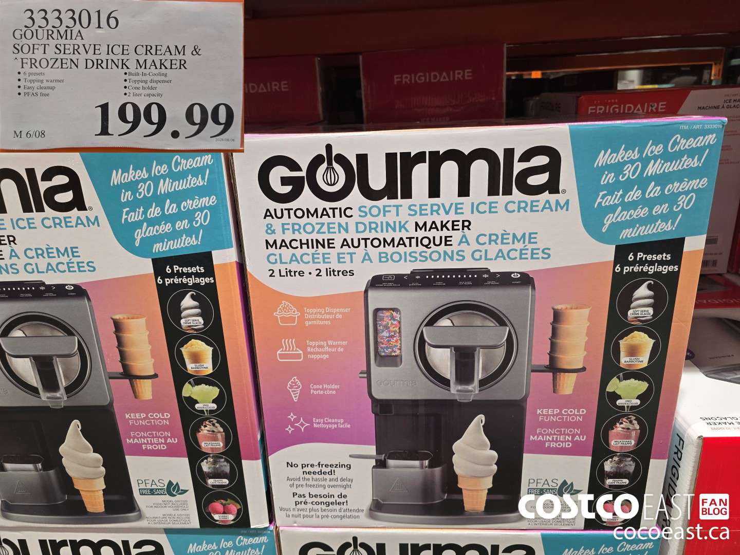 3333016 GOURMIA SOFT SERVE ICE CREAM & “FROZEN DRINK MAKER $199.99
