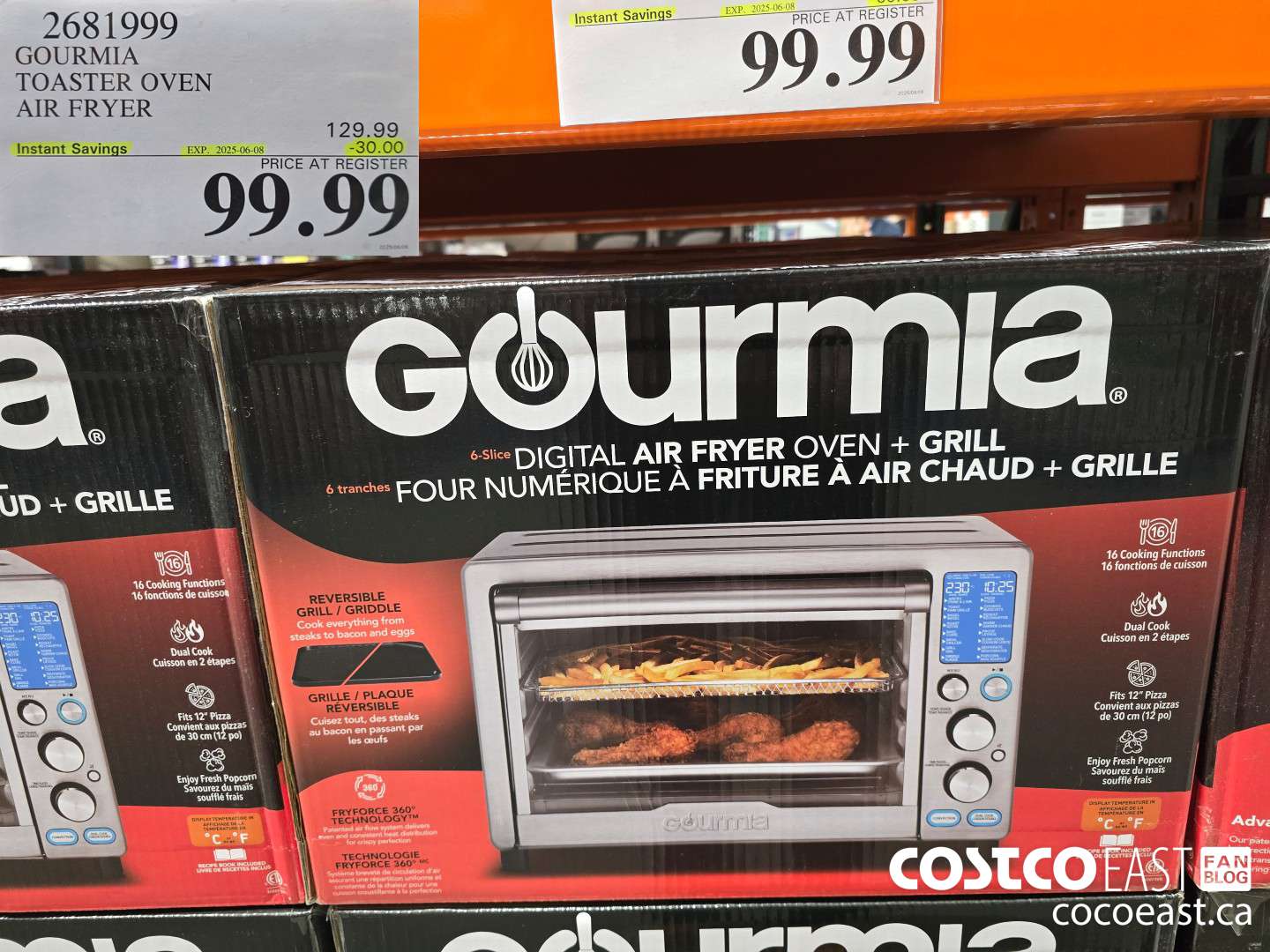 2681999 GOURMIA TOASTER OVEN AIR FRYER ($30.00 INSTANT SAVINGS EXPIRES ON 2025-06-08) $99.99