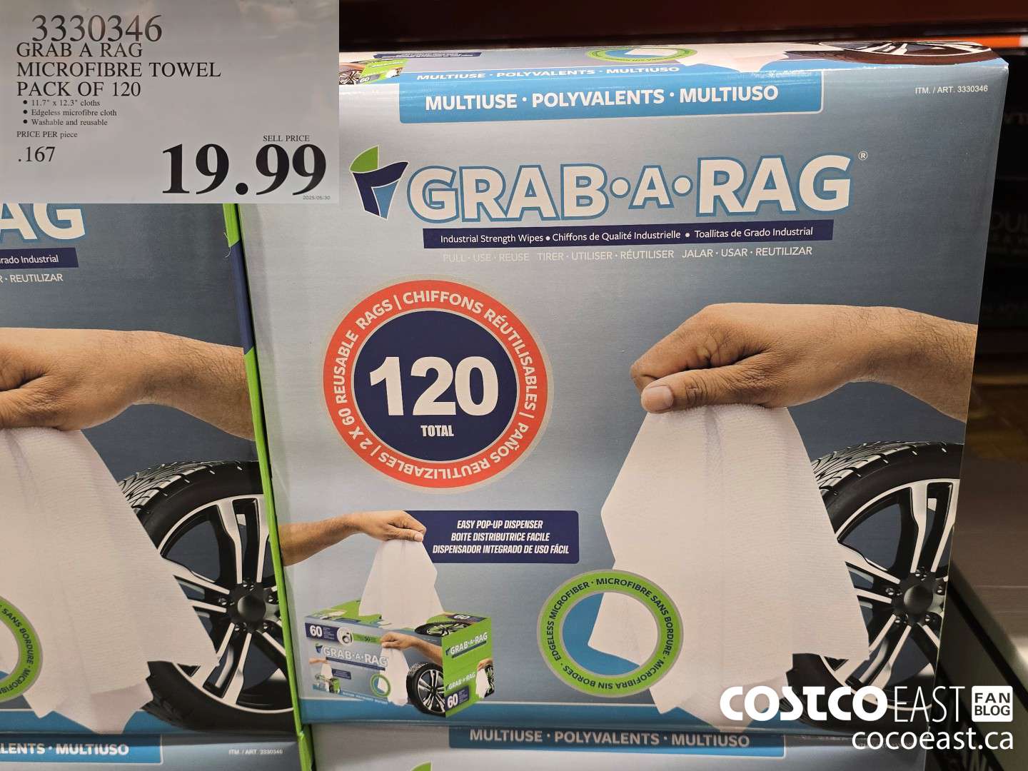 3330346 GRAB A RAG MICROFIBRE TOWEL PACK OF 120 $19.99