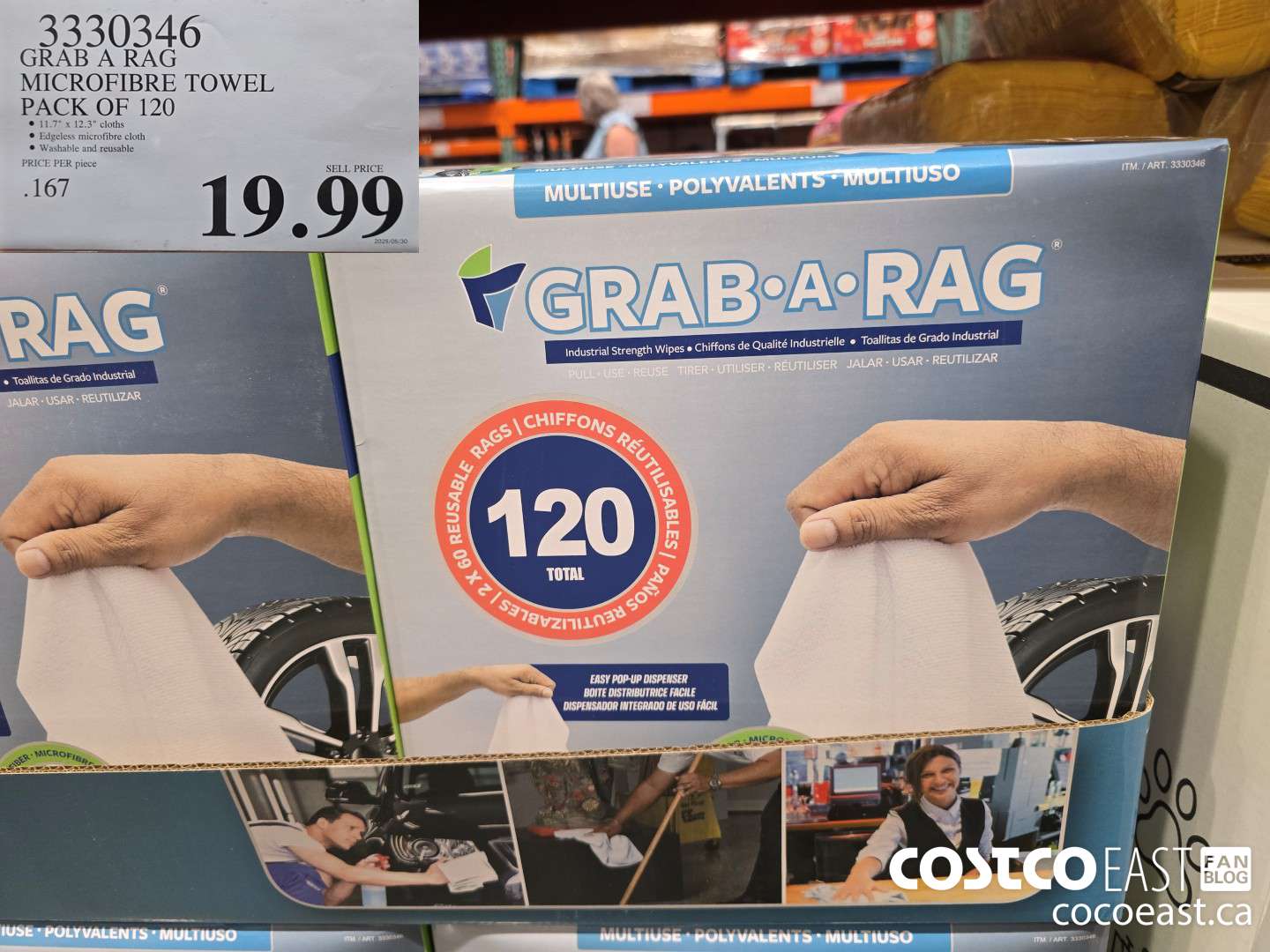 3330346 GRAB A RAG MICROFIBRE TOWEL PACK OF 120 $19.99