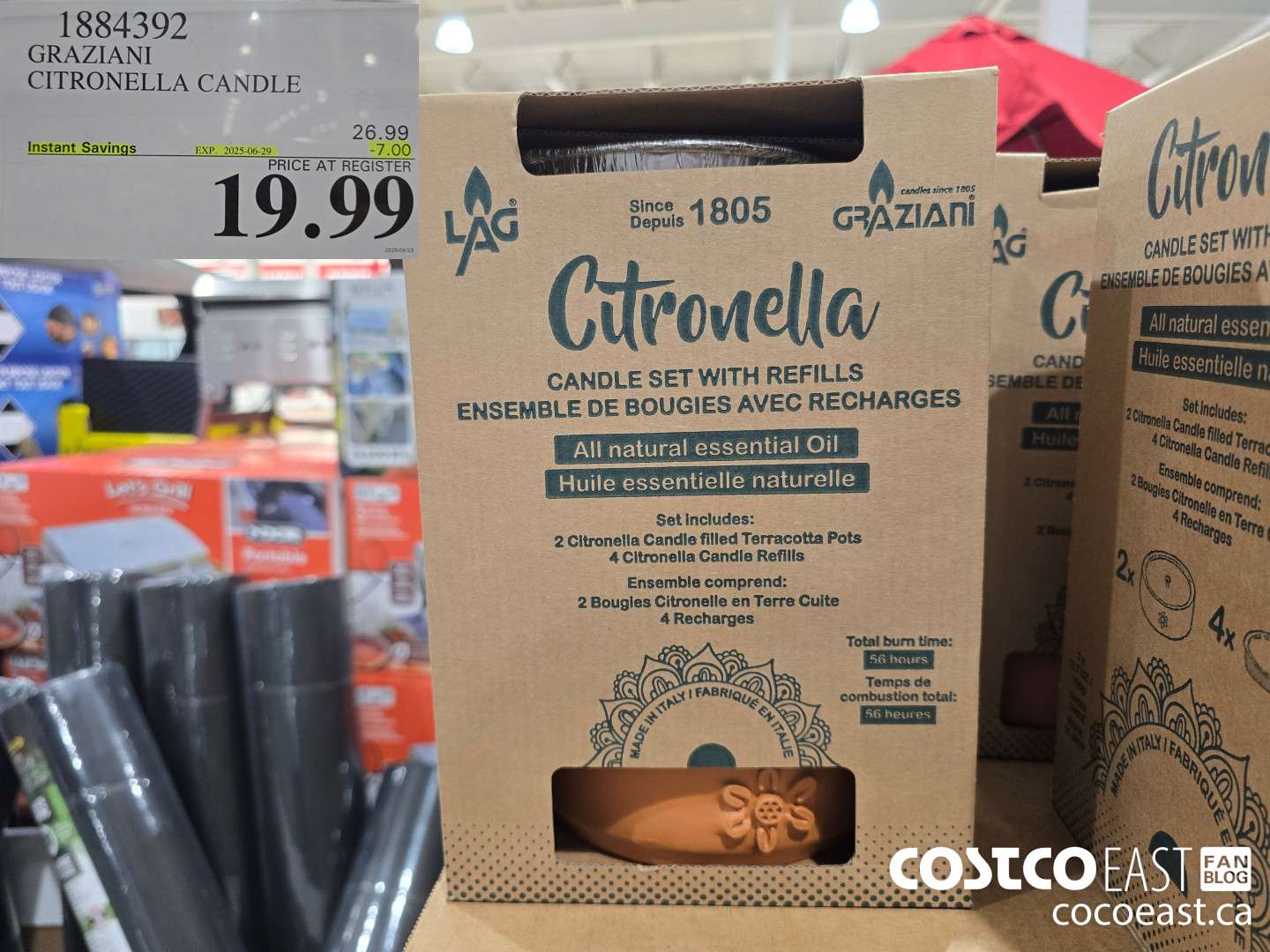 1884392 GRAZIANI CITRONELLA CANDLE ($7.00 INSTANT SAVINGS EXPIRES ON 2025-06-29) $19.99