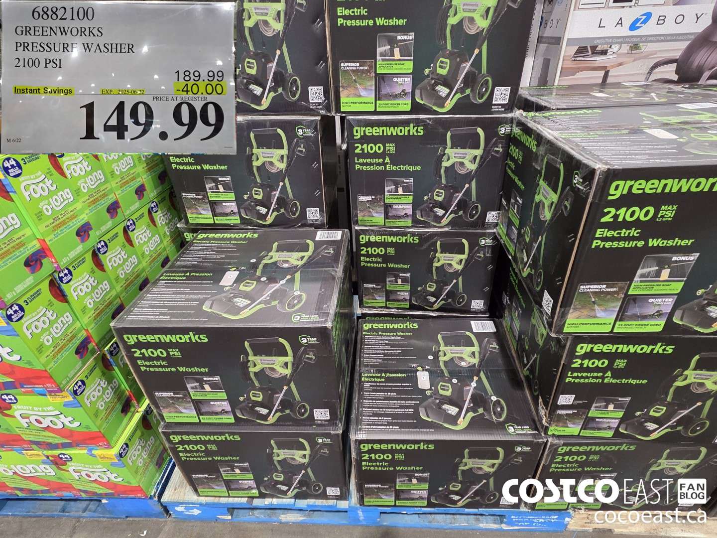 6882100 GREENWORKS PRESSURE WASHER 2100 PST ($40.00 INSTANT SAVINGS EXPIRES ON 2025-06-22) $149.99