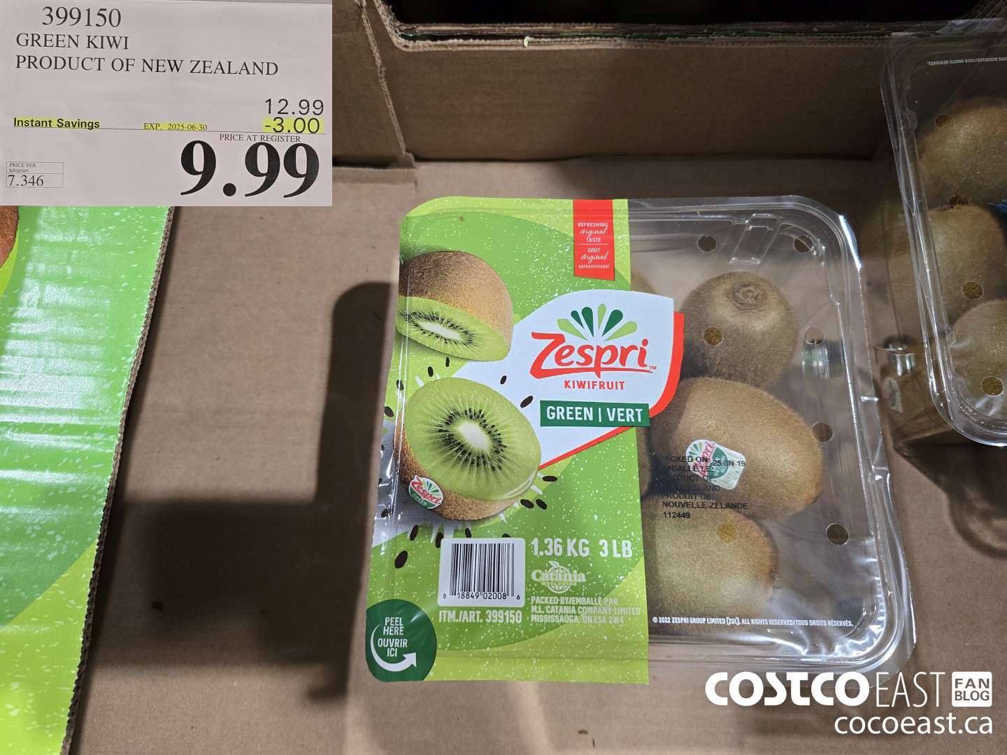 399150 GREEN KIWI PRODUCT OF NEW ZEALAND ($3.00 INSTANT SAVINGS EXPIRES ON 2025-06-30) $9.99