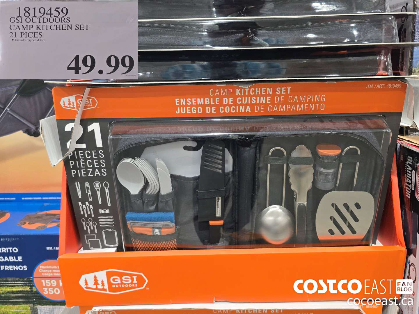 1819459 GSI OUTDOORS CAMP KITCHEN SET 21 PIECES $49.99