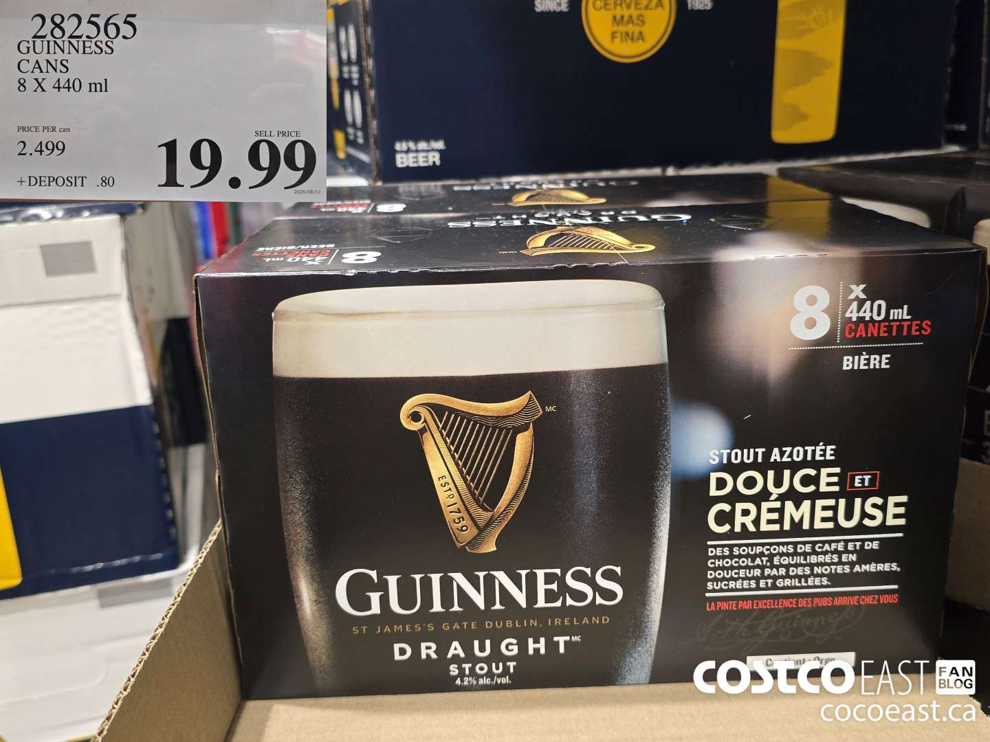 282565 GUINNESS CANS 8 X 440 ML $19.99