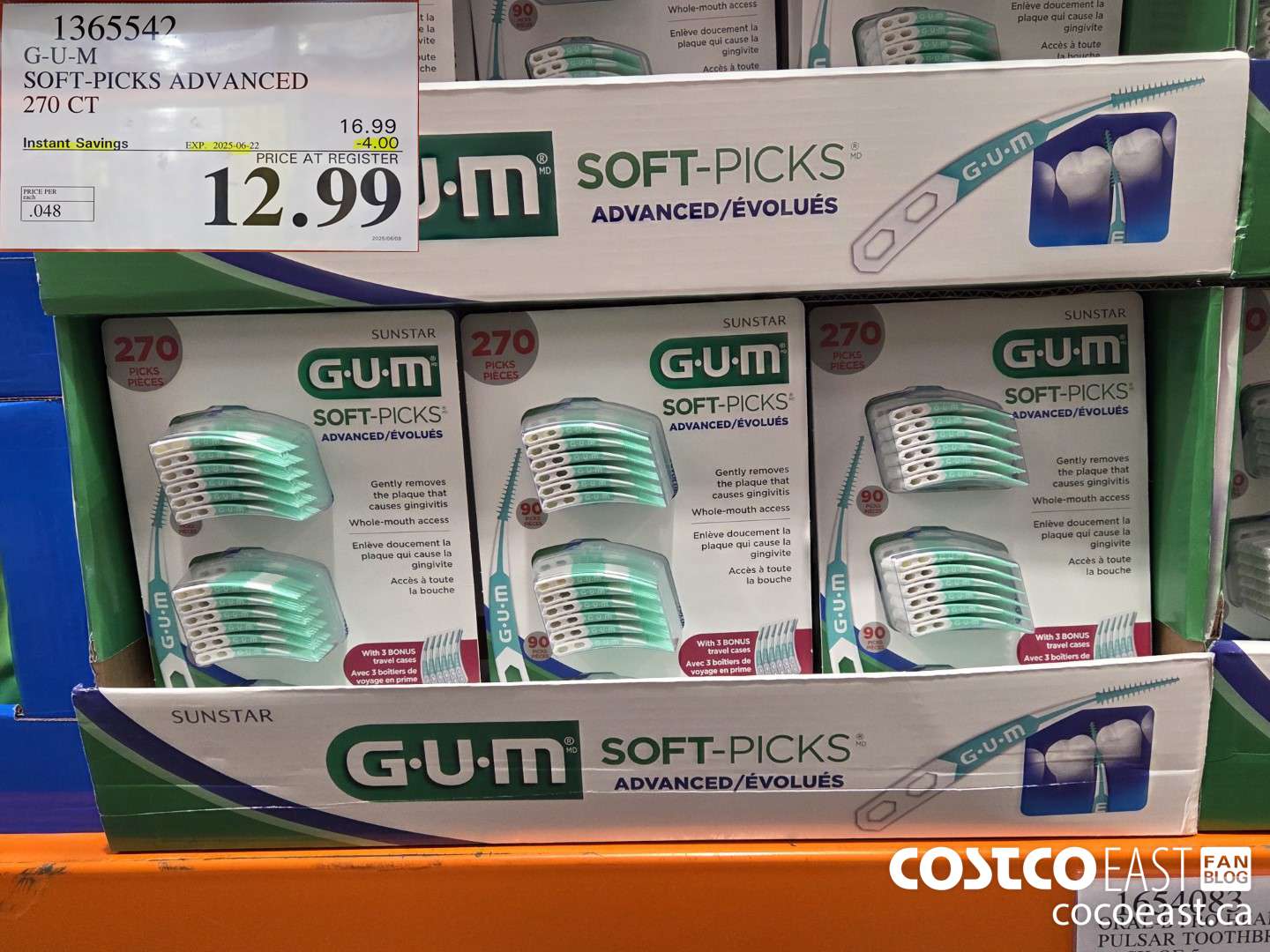 1365542 G-U-M SOFT-PICKS ADVANCED 270 CT ($4.00 INSTANT SAVINGS EXPIRES ON 2025-06-22) $12.99