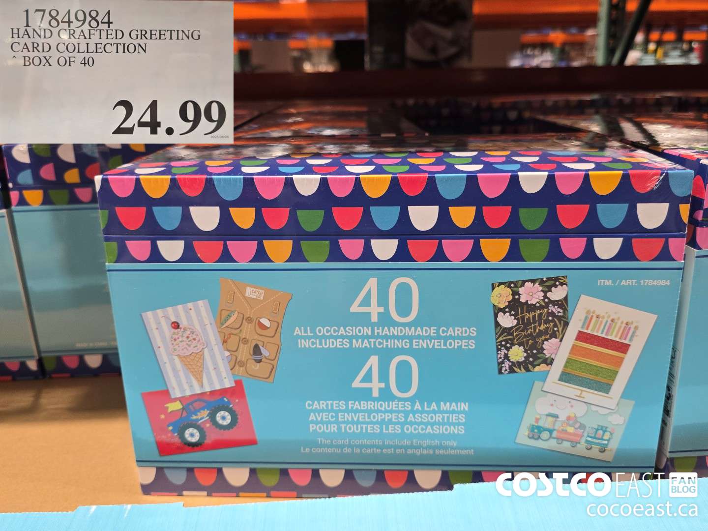 1784984 HAND CRAFTED GREETING CARD COLLECTION BOX OF 10  $24.99