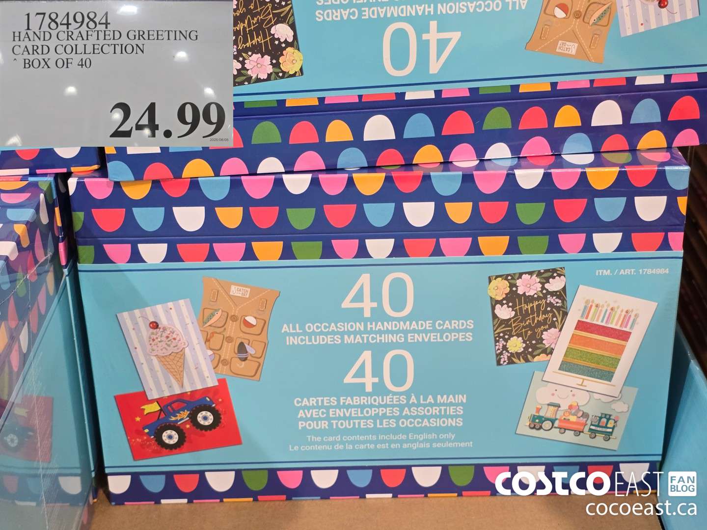 1784984 HAND CRAFTED GREETING CARD COLLECTION BOX OF 40  $24.99