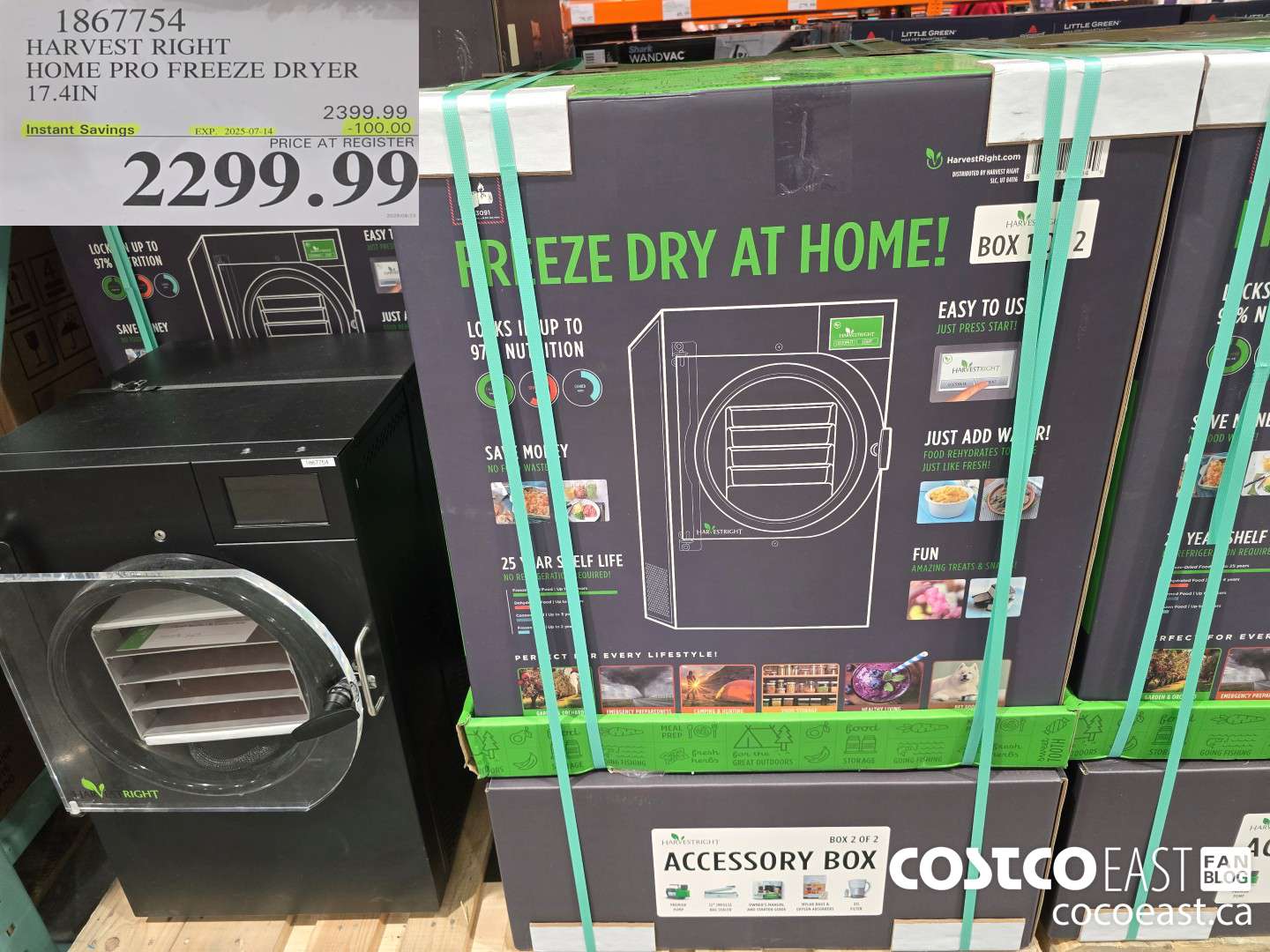 1867754 HARVEST RIGHT SMALL HOME PRO FREEZE DRYER N-HRFDSBK-PP ($100.00 INSTANT SAVINGS EXPIRES ON 2025-07-14) $2299.99