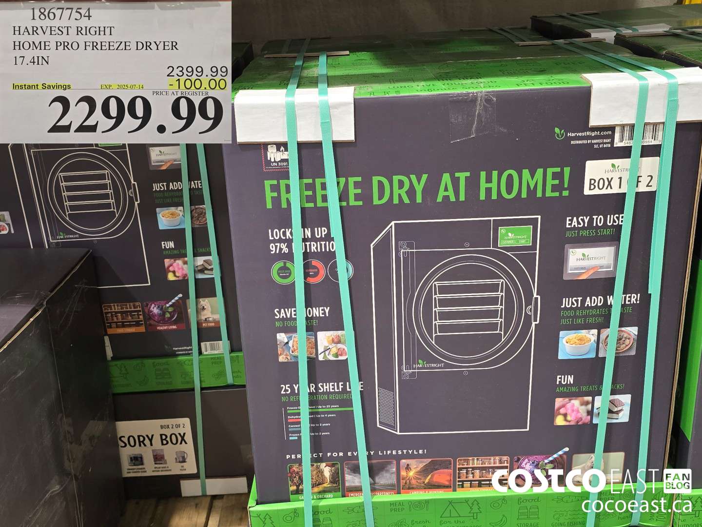 1867754 HARVEST RIGHT SMALL HOME PRO FREEZE DRYER N-HRFDSBK-PP ($100.00 INSTANT SAVINGS EXPIRES ON 2025-07-14) $2299.99