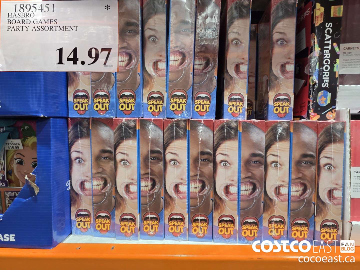 1895451 HASBRO BOARD GAMES PARTY ASSORTMENT $14.97