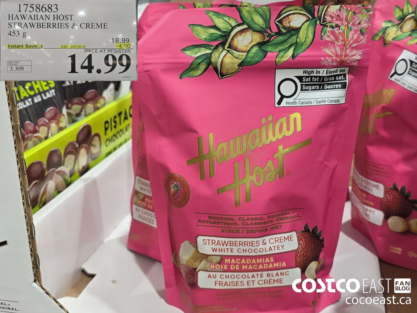 1758683 HAWAIIAN HOST STRAWBERRIES & CREAM 453 g ($4.00 INSTANT SAVINGS EXPIRES ON 2025-06-29) $14.99