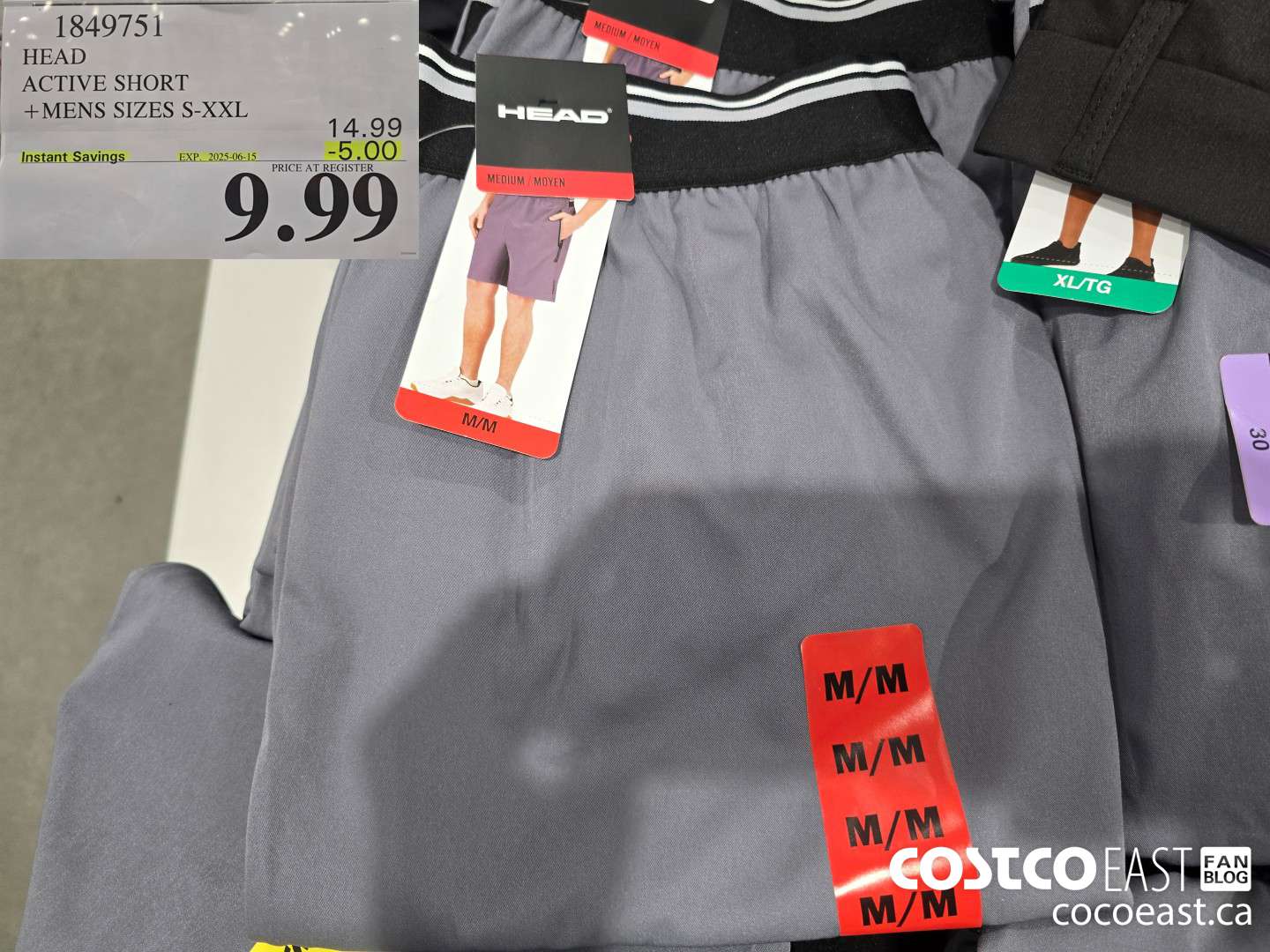 1849751 HEAD ACTIVE SHORT +MENS SIZES S-XXL ($5.00 INSTANT SAVINGS EXPIRES ON 2025-06-15) $9.99