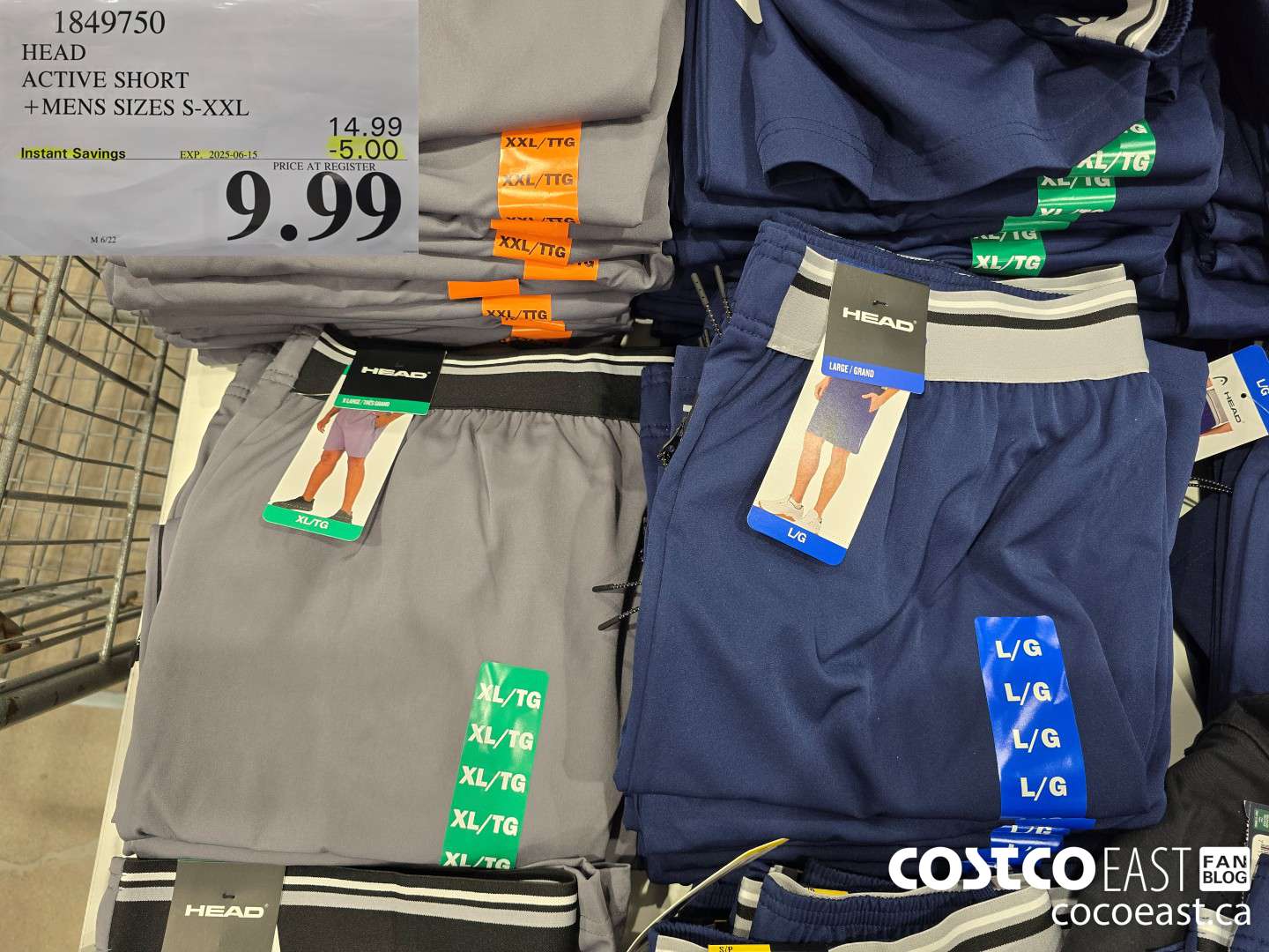 1849750 HEAD ACTIVE SHORT +MENS SIZES S-XXL ($5.00 INSTANT SAVINGS EXPIRES ON 2025-06-15) $9.99