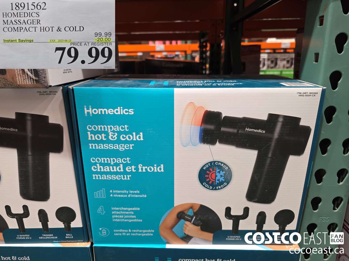 1891562 HOMEDICS MASSAGER COMPACT HOT & COLD ($20.00 INSTANT SAVINGS EXPIRES ON 2025-06-15) $79.99