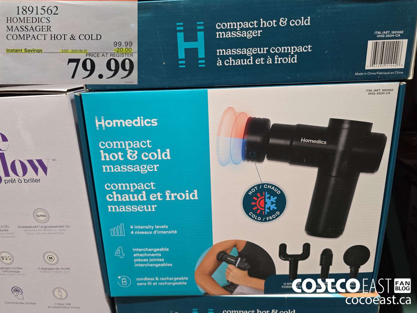 1891562 HOMEDICS MASSAGER COMPACT HOT & COLD ($20.00 INSTANT SAVINGS EXPIRES ON 2025-06-15) $79.99