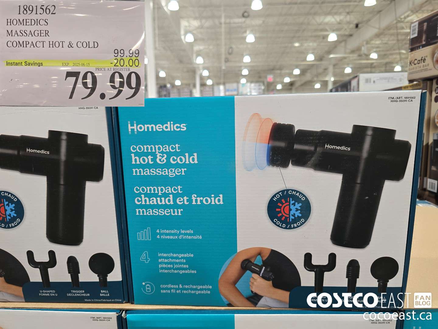 1891562 HOMEDICS MASSAGER COMPACT HOT & COLD ($20.00 INSTANT SAVINGS EXPIRES ON 2025-06-15) $79.99