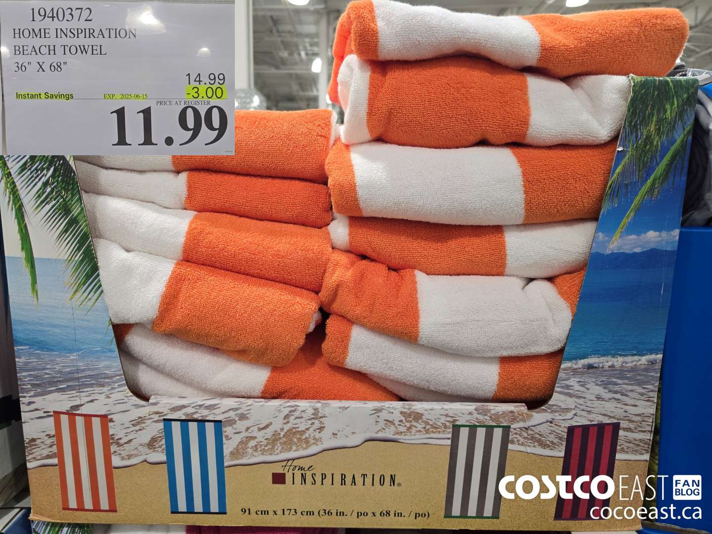 1940372 HOME INSPIRATION BEACH TOWEL 36