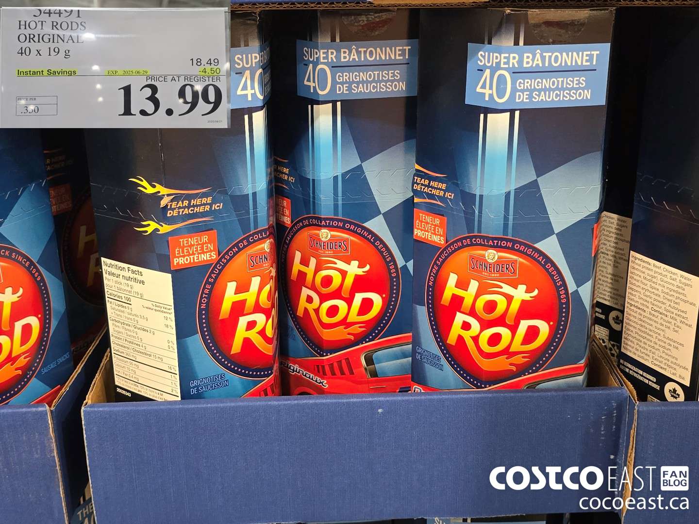 54491 HOT RODS ORIGINAL 40 x 19g ($4.50 INSTANT SAVINGS EXPIRES ON 2025-06-29) $13.99