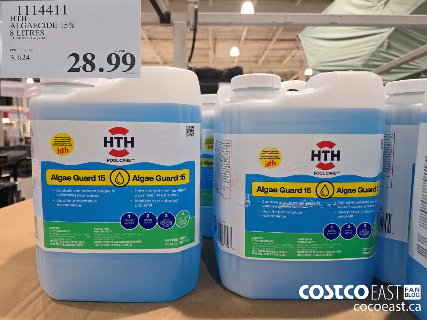 1114411 HTH ALGAECIDE 15% 8 LITRES $28.99