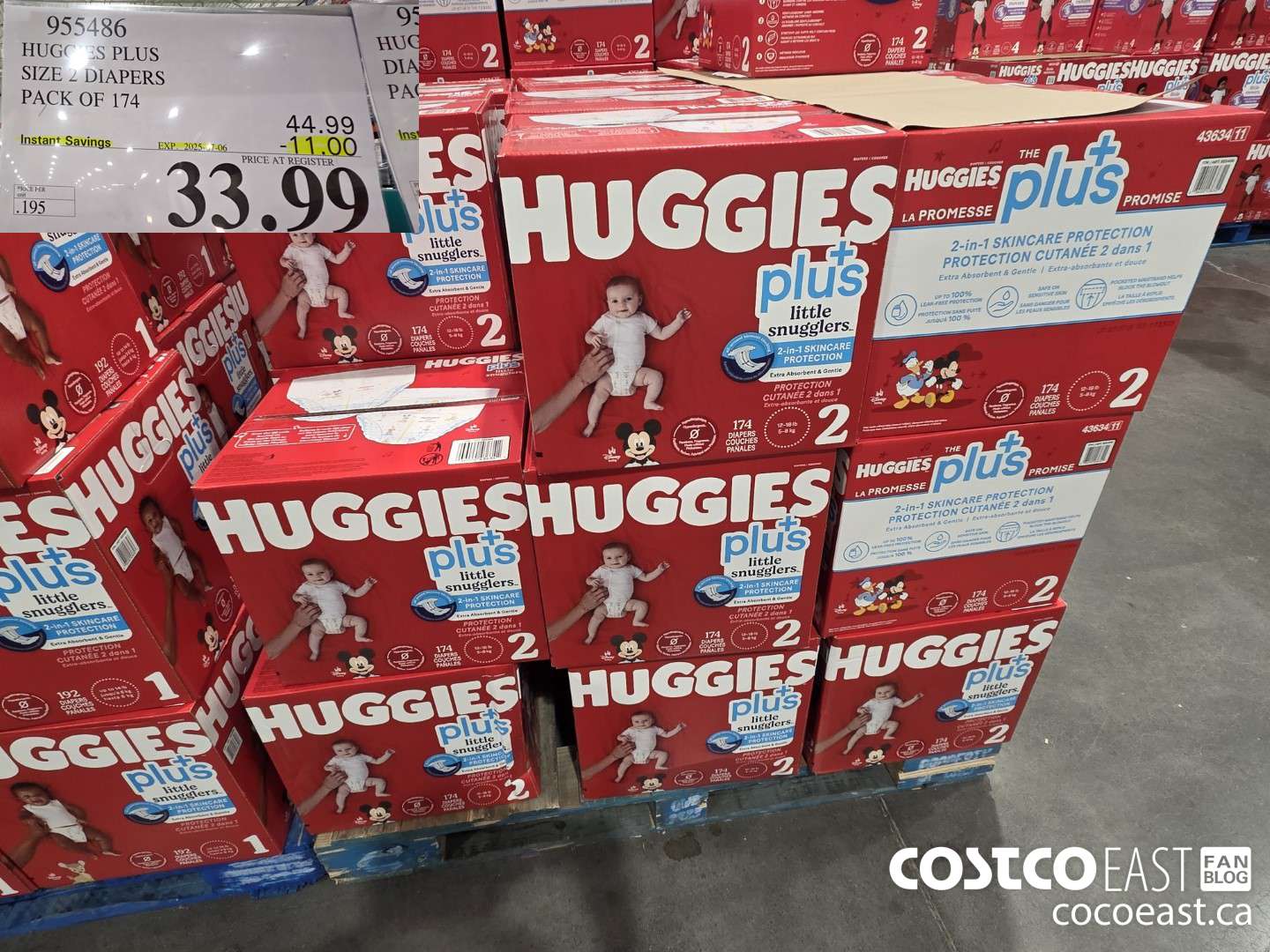 955486 HUGGIES PLUS SIZE 2 DIAPERS Pack of 174 ($11.00 INSTANT SAVINGS EXPIRES ON 2025-07-06) $33.99