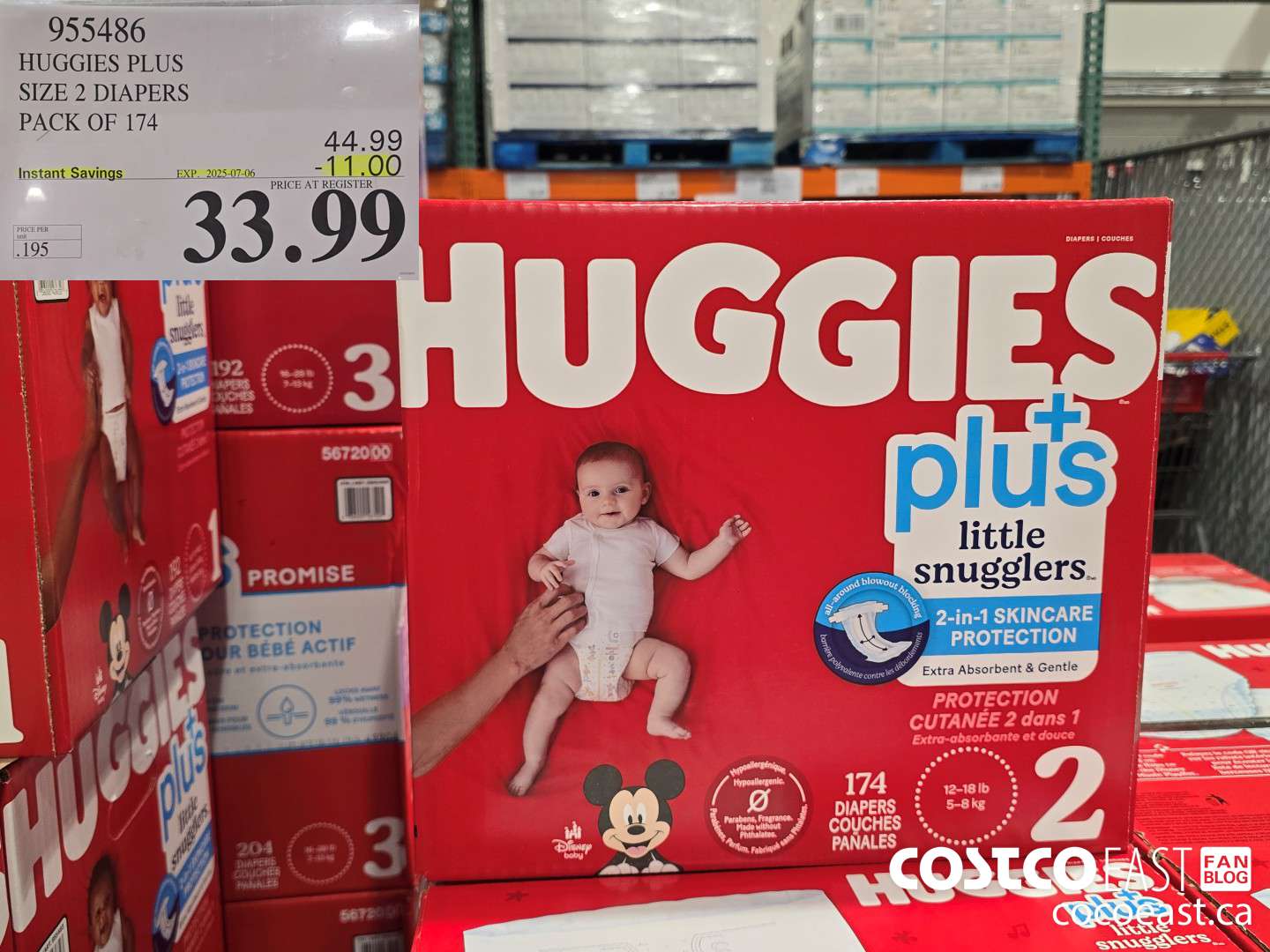 955486 HUGGIES PLUS SIZE 2 DIAPERS Pack of 174 ($11.00 INSTANT SAVINGS EXPIRES ON 2025-07-06) $33.99