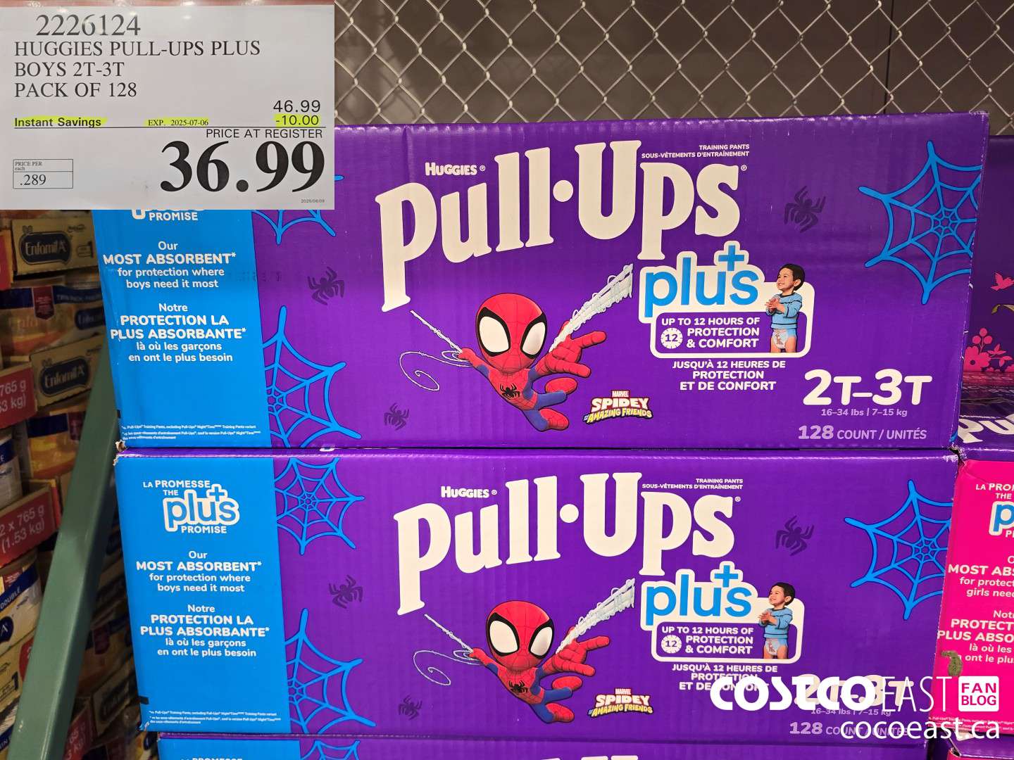 2226124 HUGGIES PULL-UPS PLUS BOYS 2T-3T PACK OF 128 ($10.00 INSTANT SAVINGS EXPIRES ON 2025-07-06) $36.99