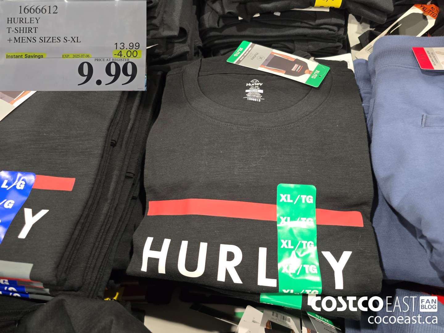 1666612 HURLEY T-SHIRT MENS SIZES S-XL ($4.00 INSTANT SAVINGS EXPIRES ON 2025-07-06) $9.99