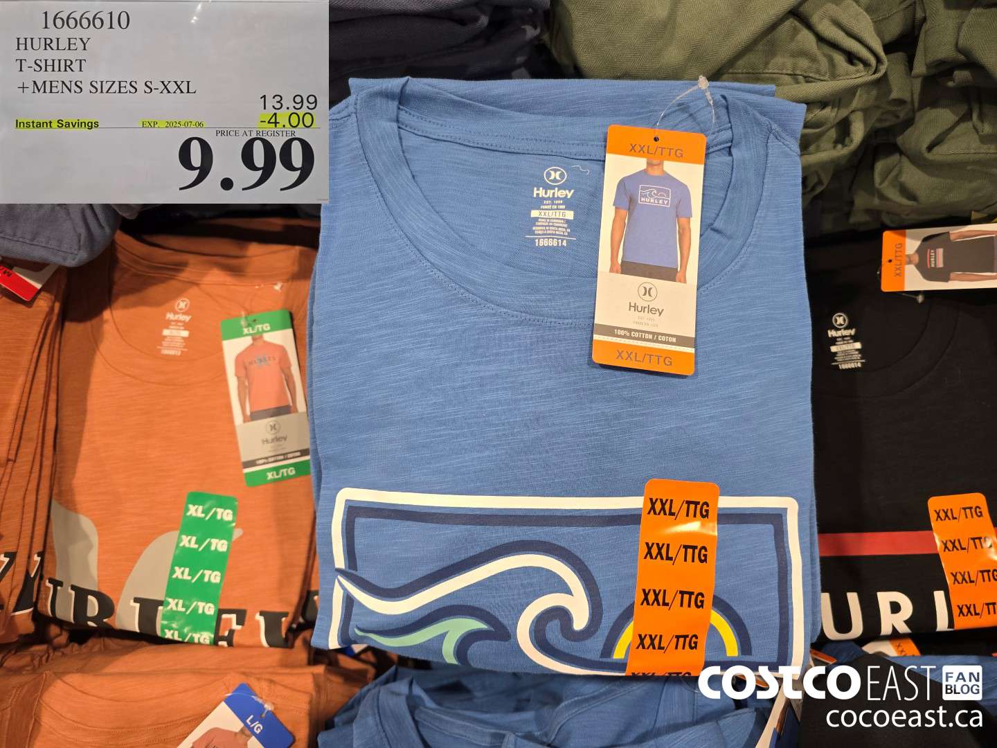 1666610 HURLEY T-SHIRT MENS SIZES S-XXL ($4.00 INSTANT SAVINGS EXPIRES ON 2025-07-06) $9.99