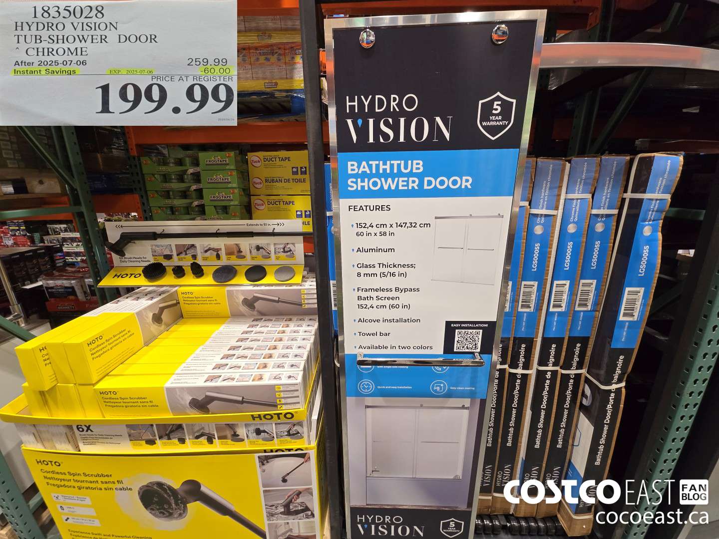 1835028 HYDRO VISION TUB-SHOWER DOOR ~ CHROME ($60.00 INSTANT SAVINGS EXPIRES ON 2025-07-06) $199.99