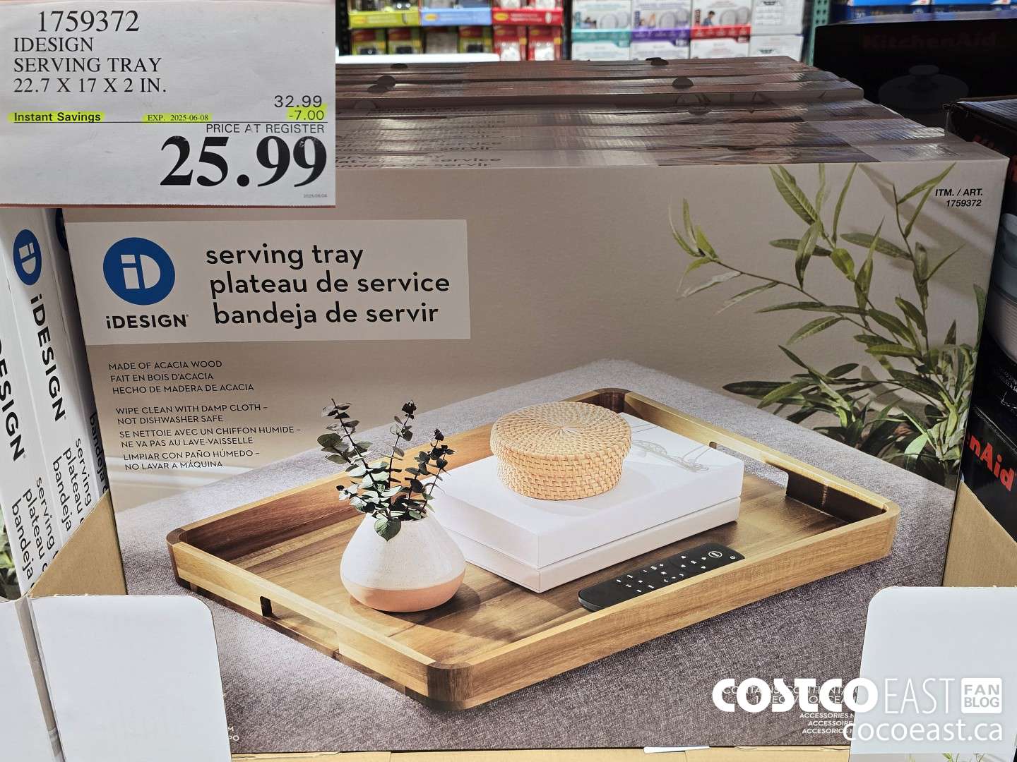 1759372 IDESIGN SERVING TRAY 22.1 X 17 X 2 IN ($7.00 INSTANT SAVINGS EXPIRES ON 2025-06-08) $25.99