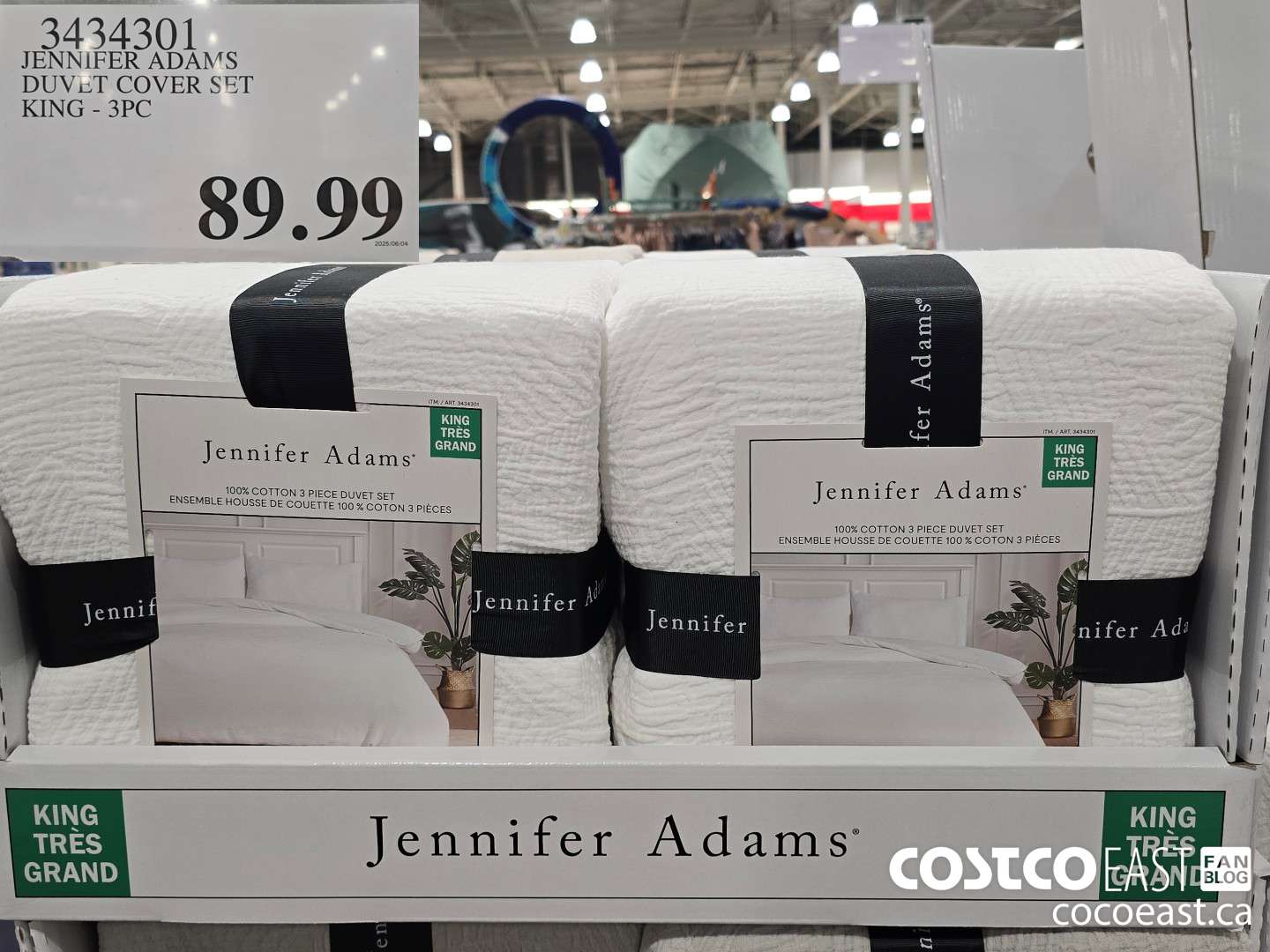 3434301 JENNIFER ADAMS DUVET COVER SET KING - 3PC. $89.99