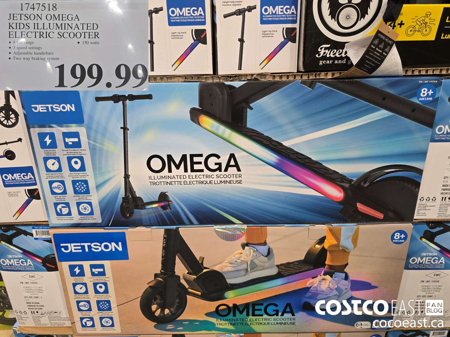 1747518 JETSON OMEGA KIDS ILLUMINATED ELECTRIC SCOOTER $199.99