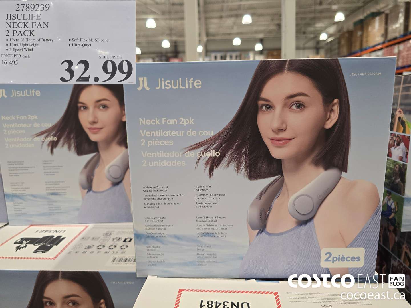 2789239 JISULIFE NECK FAN 2 PACK $32.99
