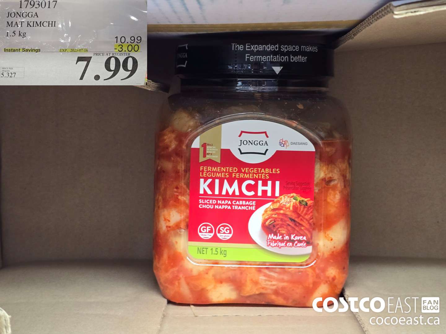 1793017 JONGGA MAT KIMCHI 1.5 KG ($3.00 INSTANT SAVINGS EXPIRES ON 2025-07-06) $7.99