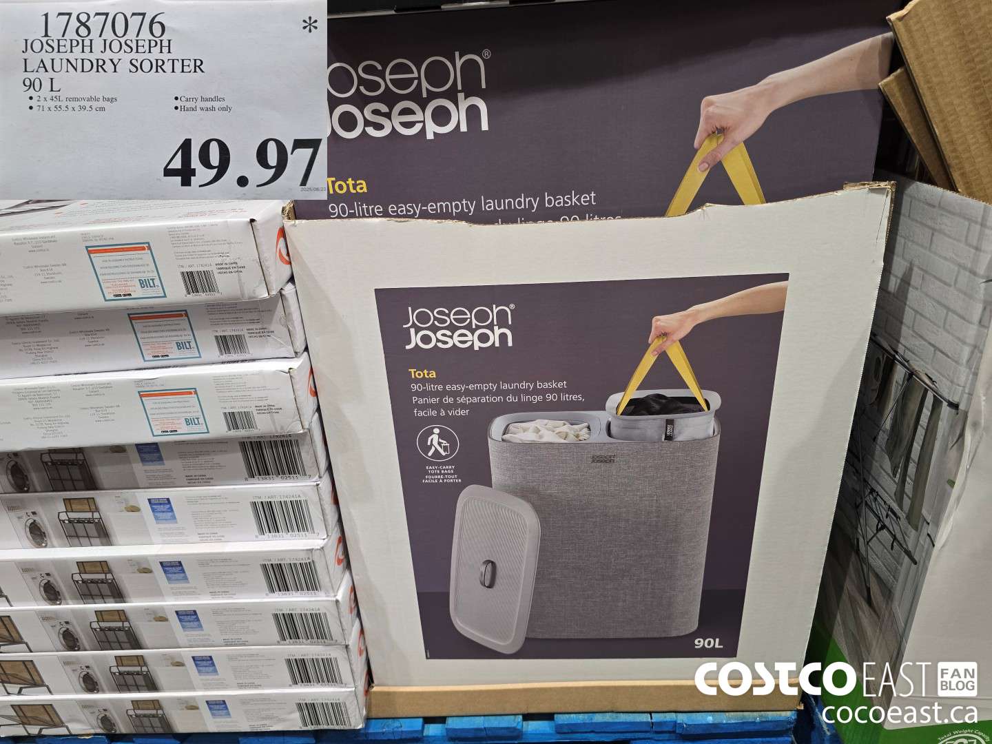 1787076 JOSEPH JOSEPH LAUNDRY SORTER 90 L $49.97