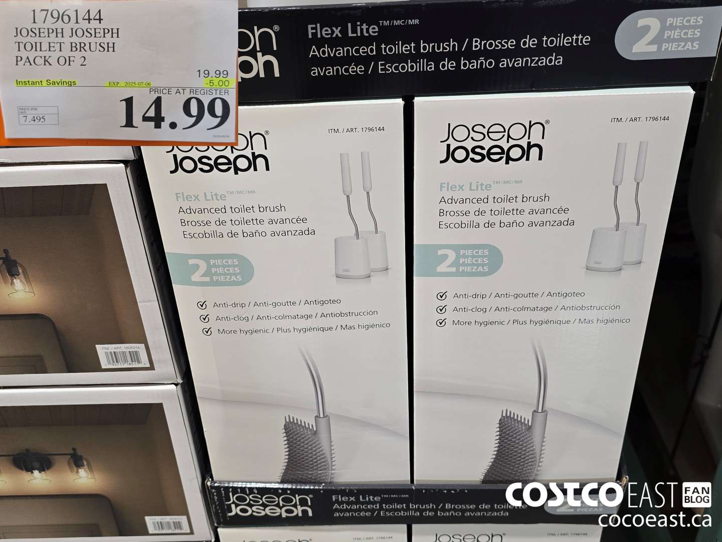 1796144 JOSEPH JOSEPH TOILET BRUSH PACK OF 2 ($5.00 INSTANT SAVINGS EXPIRES ON 2025-07-06) $14.99