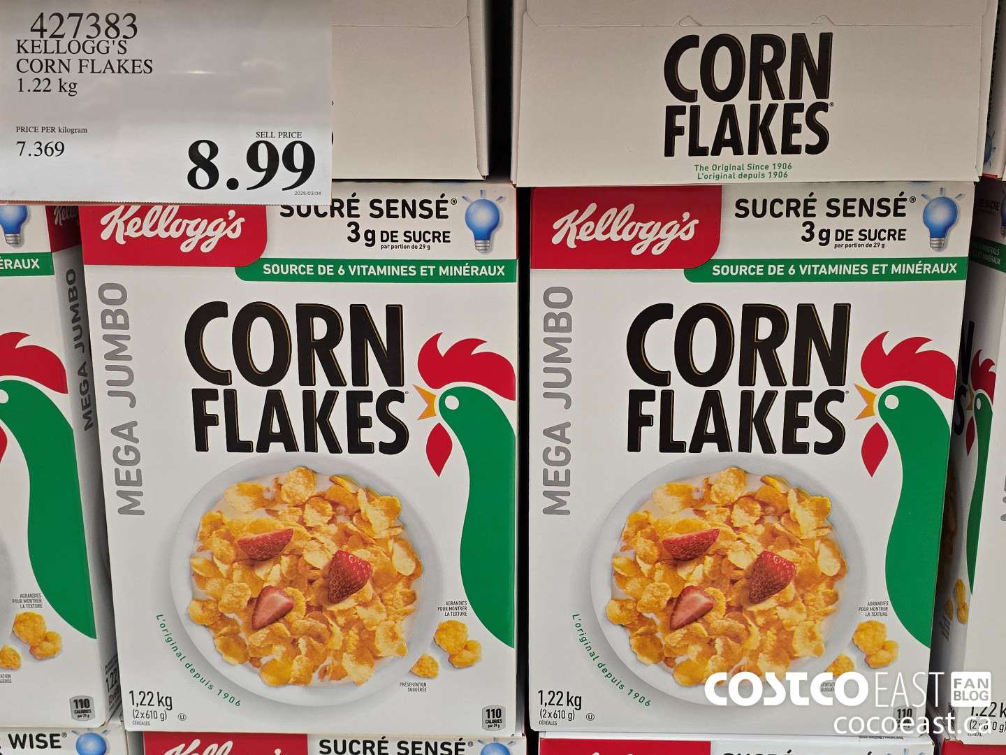 427383 KELLOGG'S CORN FLAKES 1.22 kg $8.99