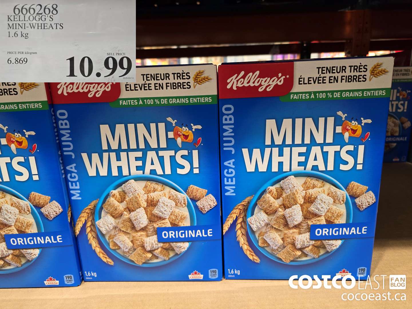 666268 KELLOGG'S MINI-WHEATS 1.6 KG $10.99