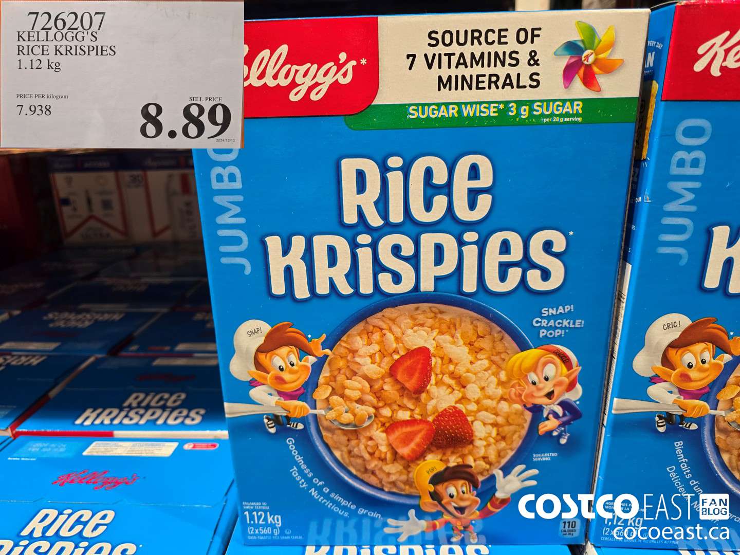 726207 KELLOGG'S RICE KRISPIES 1.12 kg $8.89